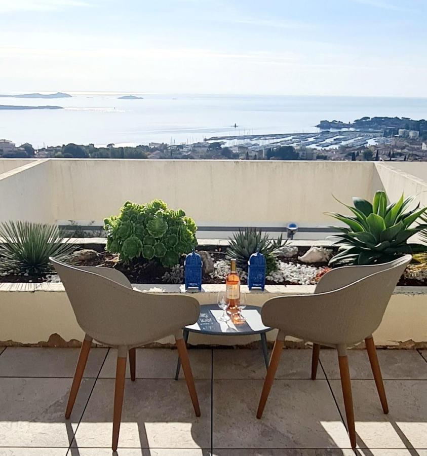 Vue Mer Panoramique - Grande Terrasse Et Piscine Bandol Exterior photo